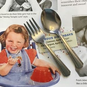 Esco baby flatware set. Vintage